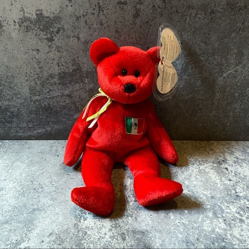 Ty Beanie Baby Mexico Bear Osito NEW Vintage 90s Collectible